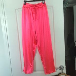 LAINA RAUMA CLUB BED SATIN PANTS FLAMINGO PINK